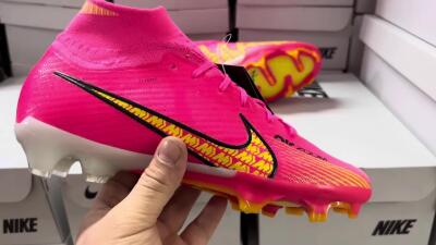 Nike Air Zoom Mercurial Superfly 9 Elite FG High-Tops Soccer Cleats - Red/Black/Yellow