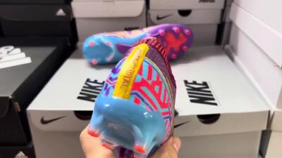 Nike Air Zoom Mercurial Vapor 15 Elite AG Low-Tops Soccer Cleats - Red/Gold/Blue