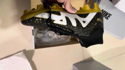 Nike Air Zoom Mercurial Superfly 9 Elite FG High-Tops Soccer Cleats - Black/Gold