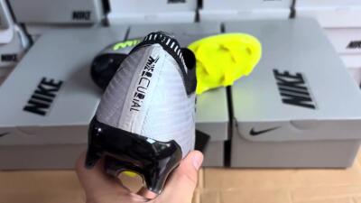 Nike Air Zoom Mercurial Vapor 15 Elite FG Low-Tops Soccer Cleats - Silver/Green