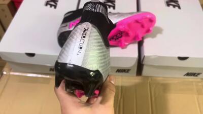 Nike Air Zoom Mercurial Superfly 9 Elite FG High-Tops Soccer Cleats - Silver/Pink/Black