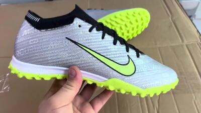 Nike Air Zoom Mercurial Vapor Elite TF Low-Tops Soccer Shoes - Grey/Black/Yellow