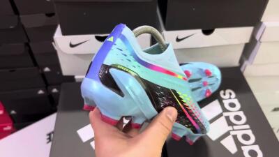 Adidas x Speedportal.1 2022 World Cup Boots FG Low-Tops Soccer Cleats - Blue/Green/Red