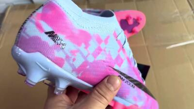 Nike Air Zoom Mercurial Vapor 15 Elite AG Low-Tops Soccer Cleats - Blue/Purple/Pink