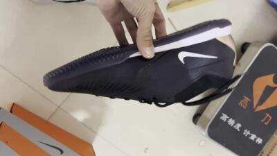 Nike Air Zoom Mercurial Vapor 15 Elite IC Low-Tops Soccer Shoes - Black/White