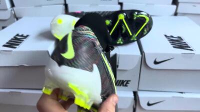 Nike Phantom GX Elite DF FG High-Tops Soccer Cleats - Black/Rainbow