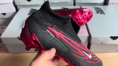 Nike Phantom GX Elite DF FG High-Tops Soccer Cleats - Black/Red