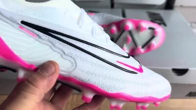 Nike Phantom GX Elite FG Low-Tops Soccer Cleats - White/Pink/Black