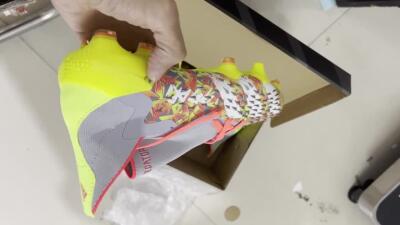 Adidas Predator Freak.1 FG High-Tops Soccer Cleats - Grey/Yellow/Orange