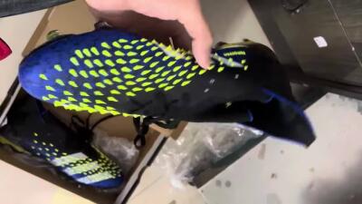 Adidas Predator Freak.1 FG High-Tops Soccer Cleats - Black/Blue/White