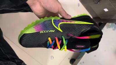 Nike Air Zoom Mercurial Superfly 9 Elite TF High-Tops Soccer Shoes - Black/Green/Pink