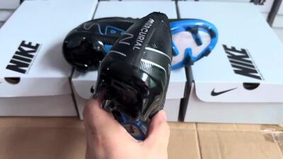 Nike Air Zoom Vapor 15 Elite SE FG Low-Tops Soccer Cleats - Black/Blue/White