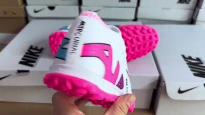 Nike Mercurial Vapor 15 Elite TF Low-Tops Soccer Shoes - White/Pink