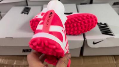 Nike Mercurial Superfly 9 Elite TF High-Tops Soccer Shoes - White/Black/Red