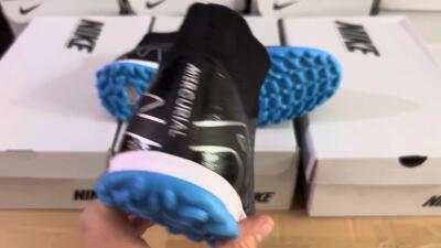 Nike Mercurial Superfly 9 Elite TF High-Tops Soccer Shoes - Black/Blue