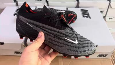 Nike Phantom GX Elite AG Low-Tops Soccer Cleats - Black/Grey