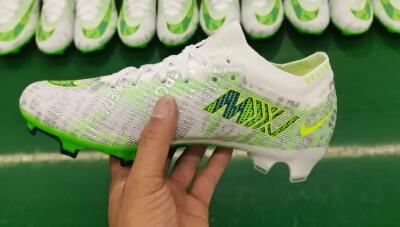 Nike Air Zoom Mercurial Vapor 15 Elite FG Low-Tops Soccer Cleats - White/Green