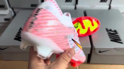 Nike Air Zoom Mercurial Vapor 15 Elite FG Low-Tops Soccer Cleats - White/Orange/Sliver