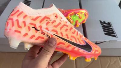 Nike Air Zoom Mercurial Vapor 15 Elite FG Low-Tops Soccer Cleats - White/Orange/Black