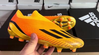 Adidas X Speedportal+ FG Low-Tops Soccer Cleats - Orange/Black/Gold