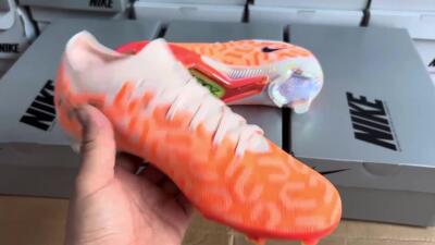 Nike Air Zoom Mercurial Vapor 15 Elite FG Low-Tops Soccer Cleats - Orange/Black/Purple