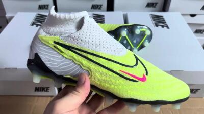 Nike Phantom GX Elite DF FG High-Tops Soccer Cleats - Green/Black/White