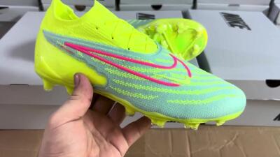 Nike Phantom GX Elite FG Low-Tops Soccer Cleats - Blue/Green/Pink