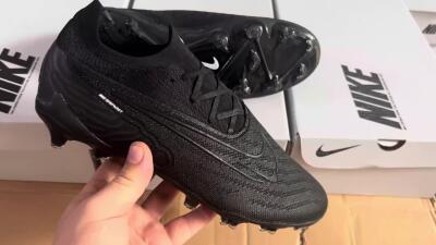 Nike Phantom GX Elite FG Low-Tops Soccer Cleats - Black/White/Black