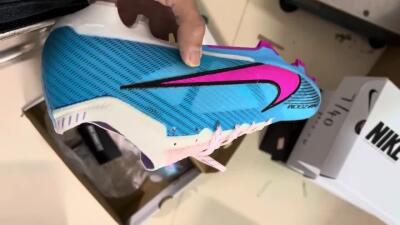 Nike Air Zoom Mercurial Vapor 15 Elite FG Low-Tops Soccer Cleats - Blue/Pink/White