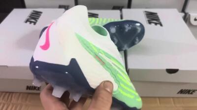 Nike Phantom GX Elite FG Low-Tops Soccer Cleats - Green/White/Blue