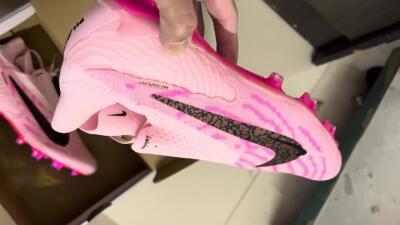 Nike Phantom GX Elite FG High-Tops Soccer Cleats - Pink/Black/Gold