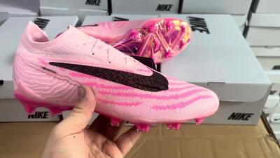 Nike Phantom GX Elite FG Low-Tops Soccer Cleats - Pink/Black/Gold