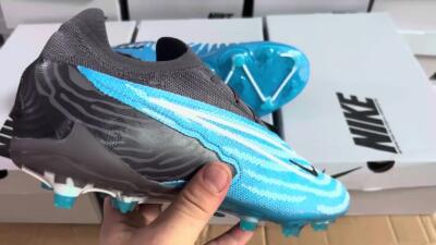 Nike Phantom GX Elite FG Low-Tops Soccer Cleats - Blue/White/Black