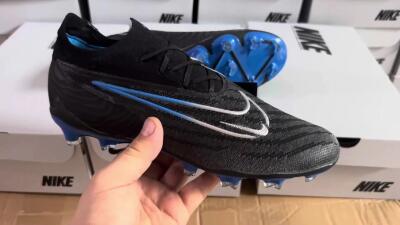 Nike Phantom GX Elite FG Low-Tops Soccer Cleats - Black/Grey/Blue