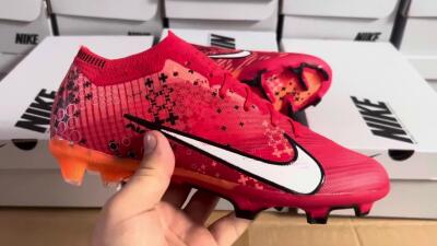 Nike AIR Zoom Mercurial Vapor 15 Elite FG Low-Tops Soccer Cleats - Orange/White/Black