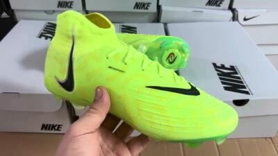 Nike Phantom Luna Elite FG High-Tops Soccer Cleats - Green/Black/White