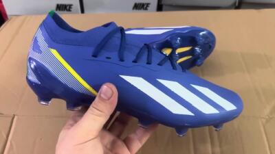 Adidas X Crazyfast.1 FG Low-Tops Soccer Cleats - Blue/White/Yellow