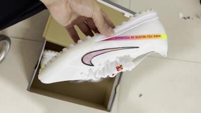 Nike Air Zoom Mercurial Vapor 15 Elite TF Low-Tops Soccer Shoes - White/Black/Pink