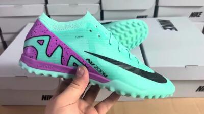 Nike Air Zoom Mercurial Vapor 15 Elite TF Low-Tops Soccer Shoes - Blue/Black/Purple