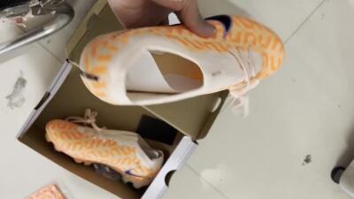 Nike Air Zoom Mercurial Vapor XV Elite SG Low-Tops Soccer Cleats - Orange/Black/Purple