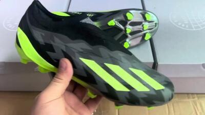 Adidas X Crazyfast+ FG Low-Tops Soccer Cleats - Grey/Black/Green
