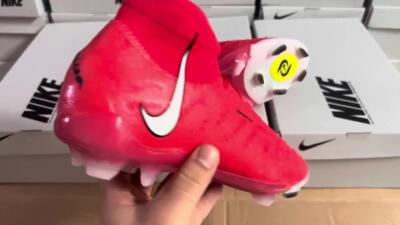 Nike Phantom Luna Elite FG High-Tops Soccer Cleats - Pink/White/Black