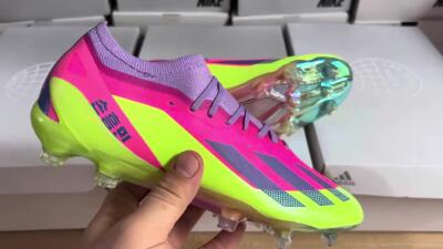 Adidas X Speedportal .1 2022 World Cup Boots FG Low-Tops Soccer Cleats - Pink/Purple/Blue/Green