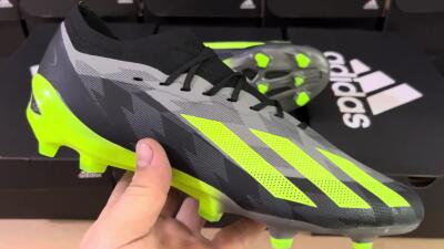 Adidas x Crazyfast.1 FG Low-Tops Soccer Cleats - Black/Green