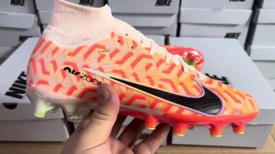 Nike Air Zoom Mercurial Superfly 9 Elite AG High-Tops Soccer Cleats - Pink/Black/Purple