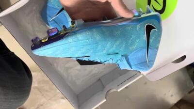 Nike Phantom Luna Elite FG High-Tops Soccer Cleats - Blue/Purple/White