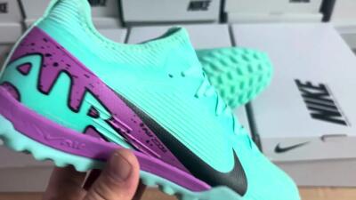 Nike Air Zoom Mercurial Vapor 15 Elite TF Low-Tops Soccer Shoes - Blue/Black/Purple