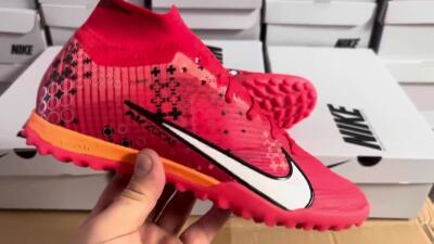 Nike Air Zoom Mercurial Superfly 9 Elite TF High-Tops Soccer Shoes - Red/White/Black