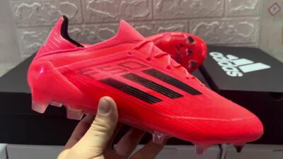 Adidas F50 Adizero FG Low-Tops Soccer Cleats - Red/Black