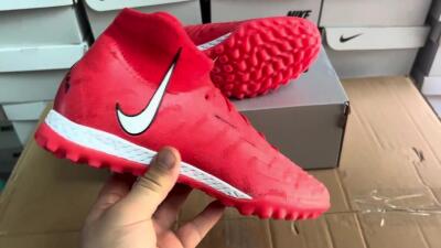 Nike Phantom Luna Elite NU TF High-Tops Soccer Shoes - Orange/Purple/Black